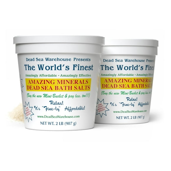 Sales de baño Dead Sea Warehouse, 100% minerales, 1 kg, paquete de 2