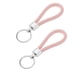 thumbnail image 1 of Llavero para Automóvil Unique Bargains Llavero Universal con Anillo para Llaves de Fob para el Hogar Aleación de Zinc Tono Plateado Rosa 2 Pcs, 1 of 6