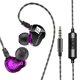 thumbnail image 1 of Auriculares QKZ CK9 con doble bobina móvil, auriculares internos, graves pesados, estéreo, Control en línea, auriculares con cable de 3,5 mm kenally DZ7310-02, 1 of 2