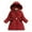 Red, variant on Ymyiu Boys Girls Jacket Down Hooded Winter Coats Kids Padded Warm Parka Coat Outerwear with Fur Hood Baby Girl Winter Coat (Navy,6-7 Years)