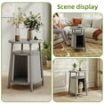 thumbnail image 5 of EasyUp Cat house Enclosure Resin Vented Hidden Litter Box Versatile Round Side End Table Odor Control Double Layered Design Easy to Clean for Indoor Use(Grey,17.72''L×17.72''W×23.54''H), 5 of 9