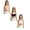 Black 1PCS & White 1PCS & Beige 1PCS, variant on 2pcs Strapless Bandeau Bra for Girls 10-37 - Wireless Side Support with Dual-Color Adjustable Straps, Seamless Smoothing Crop Top