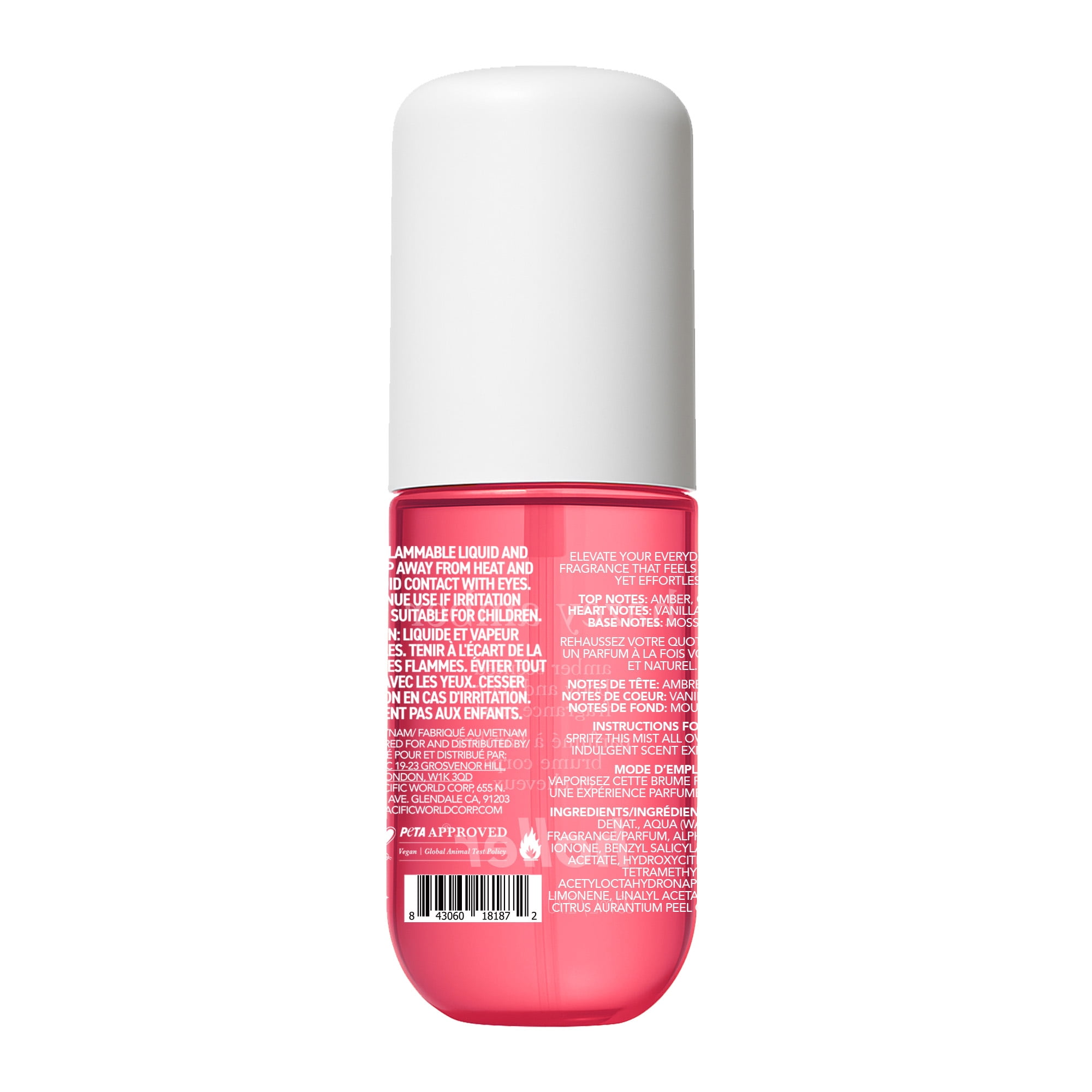 Holler Hazey Amber Body and Hair Fragrance Mist, Amber Scented, 2.7 fl oz
