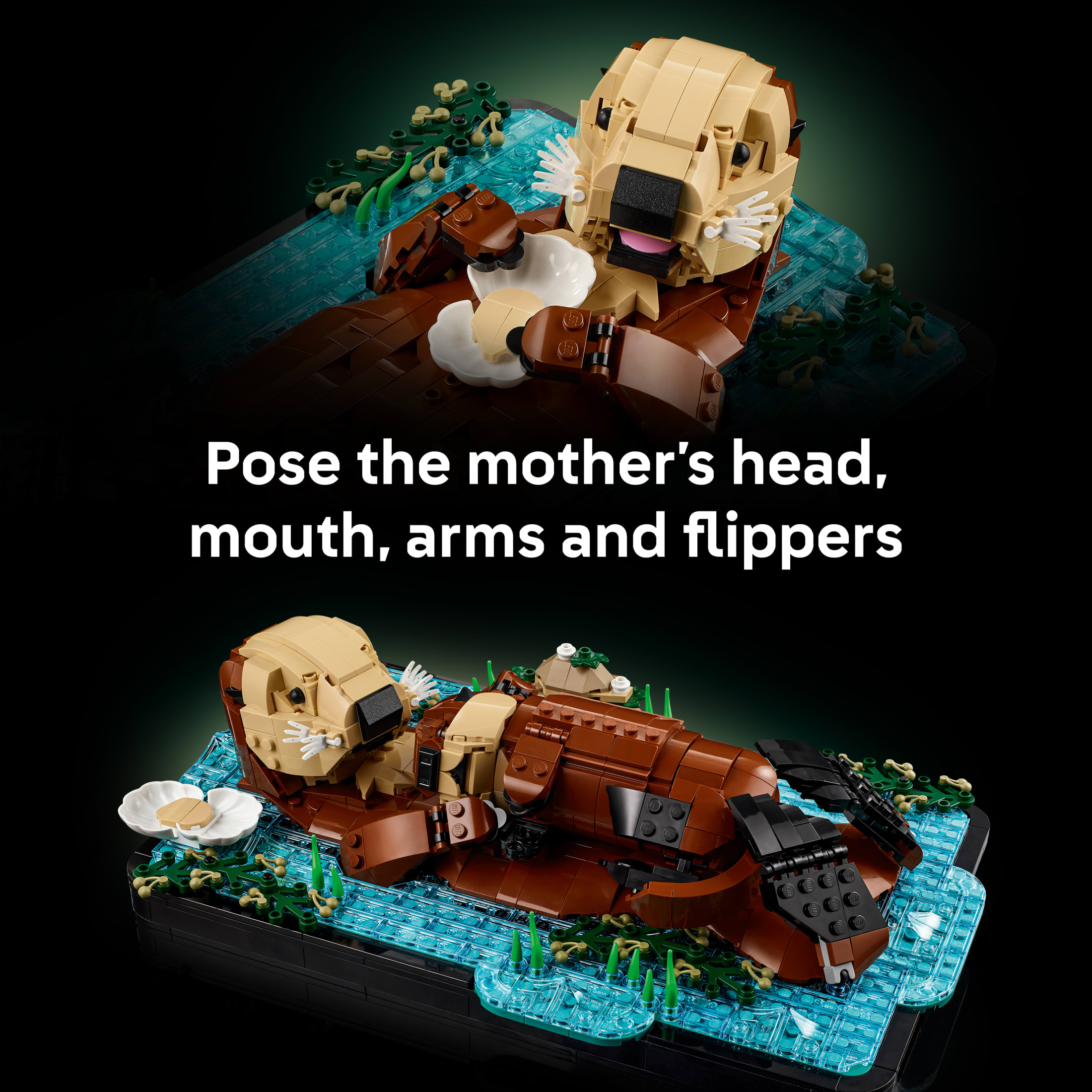 LEGO Ideas Nutrias Marinas Flotantes Set de Construcción para Adultos - Decoración de Habitación u Oficina para Mujeres y Hombres, Mayores de 18 - Ideas de Regalo para Cumpleaños - 21366 5