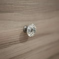thumbnail image 3 of Crystal Glass Cabinet Knob Pulls Diamondd Dresser Drawers Knobs w/Chrome Base 1" H x 1" W Decorative Kitchen Cabinet Handles w/Screws Renovators Supply - Set of 20 Knobs, 3 of 6