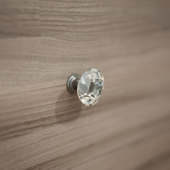 Clear Glass Cabinet Knobs Mushroom Head 1 in Proj. Set of 10 | Renovators Supply