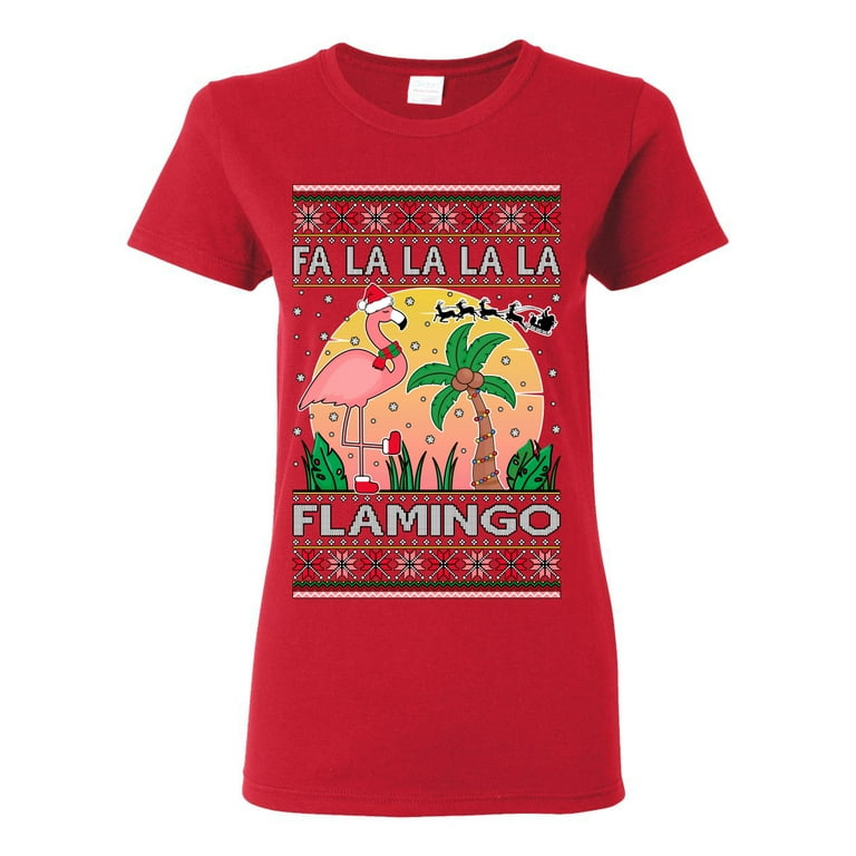 Wild Bobby Fa La La La Mingo Pink Flamingo Santa Hat Lighting