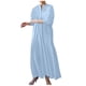 thumbnail image 1 of Vestido largo de manga larga con volantes sueltos y escote en V más delgado a la moda para mujer Fridja  yut6334, 1 of 8