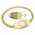 thumbnail image 1 of MedicEngraved Yellow Gold Stainless Steel Custom Medical Alert Bracelet - 5mm Curb Link, 1 of 7