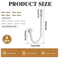 thumbnail image 2 of 4Pcs Curtain Holdbacks Curtain Tiebacks Hooks Tie Backs for Curtains Curtain Holders for Wall Curtain Holder Curtain Tie Backs Wall Mount for Living Room, Bedroom and More(White), 2 of 7