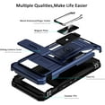 thumbnail image 4 of for Google Pixel 8 Case with Slide Camera Cover Drop Tested Military Grade Heavy Duty Protective Sturdy Rotate Ring Kickstand Phone Case for Google Pixel 8(Blue), 4 of 7