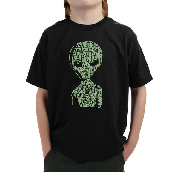 LA Pop Art Boy's Word Art T-shirt - Alien