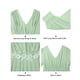 thumbnail image 5 of Vestido largo de chifón verde salvia para dama de honor, estilo pinup, 5 of 6