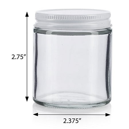 glass sided jar oz straight lid clear airtight spatulas ml thick labels pack metal dialog displays option button additional opens