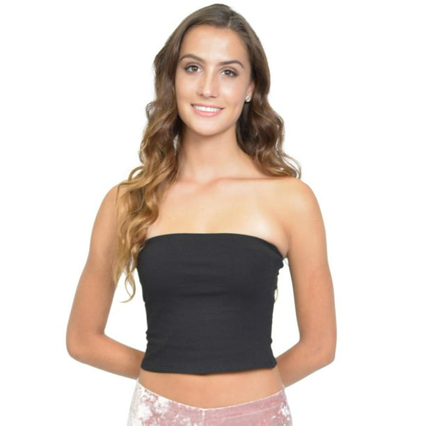 Women's Regular and Plus Size Crop Tube Top | Cotton Spandex | Small - 3X Adult | Made the - Walmart.com