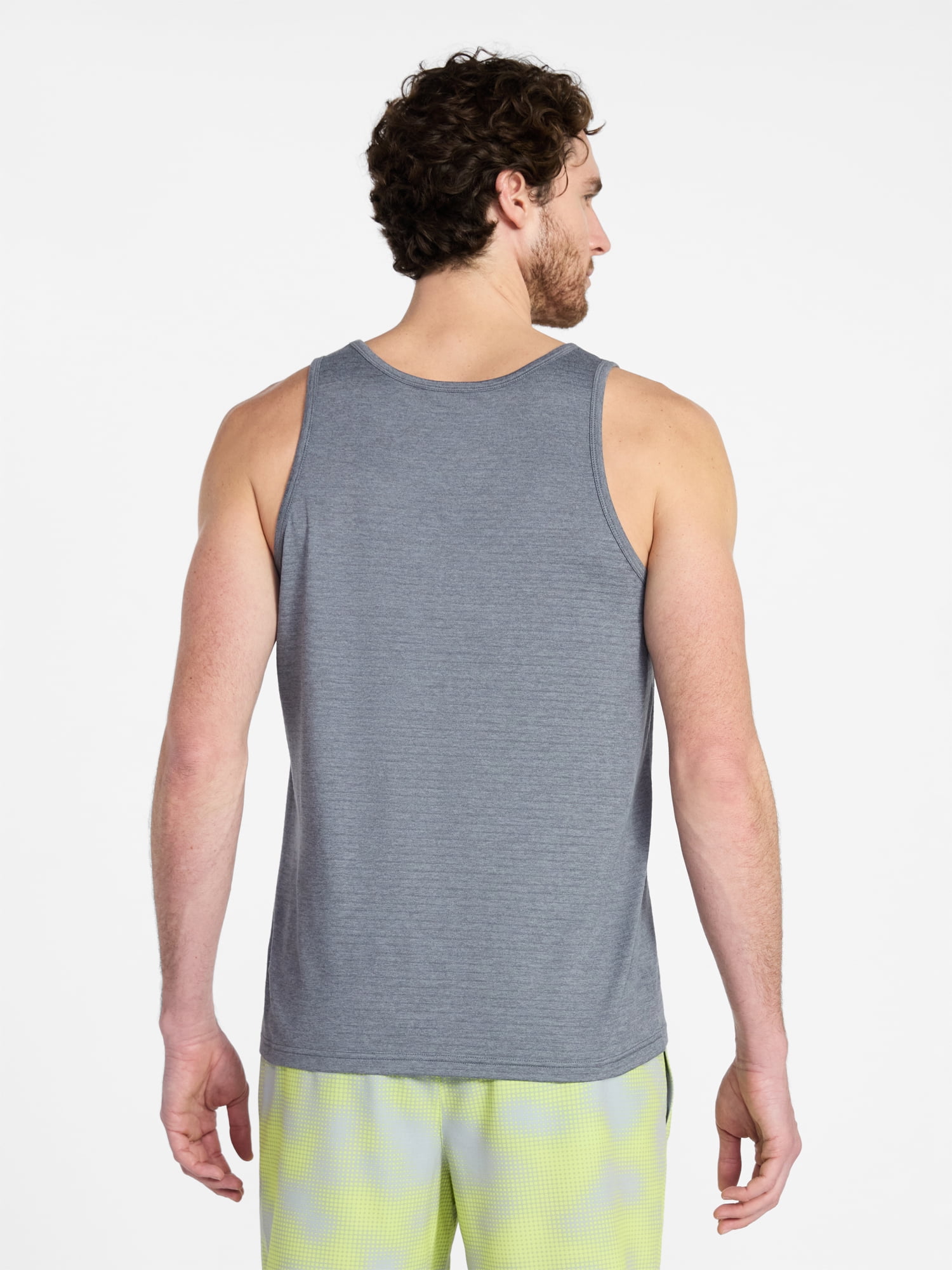 Athletic Works Men's and Big Men's Stripe Jersey Active Tank Top, Sizes S-3XL