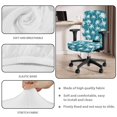 thumbnail image 3 of FKELYI Tropical Palm Tree Print 2 Pcs Office Chair Slipcovers with Armrest Covers for Swivel Computer Armchair Protective Cover for Home Office Decoration Washable Fabric, 3 of 7