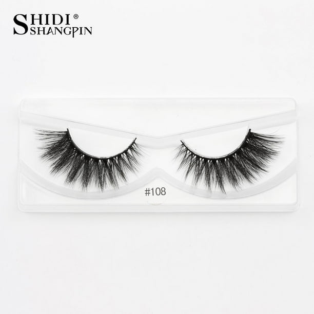 SHIDISHANGPIN 1 Par pestañas postizas maquillaje grueso y suave 3d pestañas Mink Gao Jiahui unisex