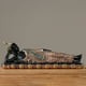 thumbnail image 1 of Estatua de Buda durmiente de resina Adornos Escultura Fengshui Decoración Budismo Fengshui Estatuilla para escritorio Vino pequeña sala Decoración , negro yotijar Estatua de Buda, 1 of 9