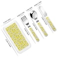 thumbnail image 2 of Gaeub Banana Print 3-Piece Children Knife Spoon Fork Set,Stainless Steel Child Flatware Set,Kids Utensils Set with Case for Lunch Box (Fork Spoon Knife Combo), 2 of 8