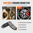 thumbnail image 5 of VEVOR Front and Rear Brake Kit Compatible with Toyota Sienna, Highlander, Lexus RX350, RX450h, Drilled and Slotted Brake Rotors Ceramic Brake Pads Replacement, 12.9" Front Rotors 12.2" Rear Rotors, 5 of 9