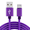 Purple, variant on GJX 2Pcs USB Cable High-Speed Charging Android Charger Cable,Micro USB Cable with Data Transfer,Red,3ft