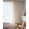 thumbnail image 3 of Crochet Lace Window Curtain Panel with Tassels Semi Sheer Hollow Curtains for Bedroom Living Room, 1 Pane Rod Pocketl, 3 of 6