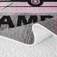 thumbnail image 5 of Castle Fairy Vintage Camping Quote Bed Spread Queen,Retro Camper Print Queen Coverlet Set for Bedroom,Pink Gray, 5 of 7