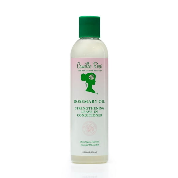 Camille Rose Rosemary Oil Strengthening Leave-In Conditioner | 8 Fl Oz | Castor Oil Peppermint & Essential Oils | Encourage Hair Growth & Strengthen | Natural Detangler & Moisturizer