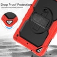 thumbnail image 7 of Case for iPad Air 3rd Generation 2019/iPad Pro 10.5 Inch 2017 with Screen Protector, 360 Degree Rotating Kickstand Hand Strap Heavy Duty Shockproof Cover with Shoulder Strap, Red, 7 of 7