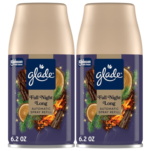 Glade® Automatic Spray Refills, Air Freshener, Fall Night Long, 2 x 6.2 oz