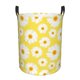 thumbnail image 1 of Balery Daisies Flowers Cesta de ropa redonda con asas, impermeable, independiente, para ropa, juguetes, dormitorio y familia-Medium, 1 of 6