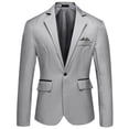 thumbnail image 2 of Veste de Costume Slim-fit à Simple Boutonnage pour Hommes Mode Décontractée Mariage Banquet, 2 of 6