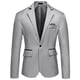 thumbnail image 2 of Traje de hombre entallado de un solo pecho, moda juvenil, informal, para banquete de boda, chaqueta, 2 of 6