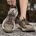 thumbnail image 4 of YOURDIARY Mens Comfort Outdoor Sport Sandals Closed Toe Hiking Walking Beach Water Shoes, 4 of 8
