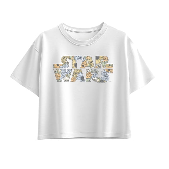 Star Wars - Floral Logo - Youth Girls Boxy T-Shirt