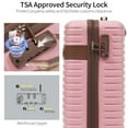 thumbnail image 5 of PAPROOS Luggage Sets, 3 Piece Carry on Luggage with Spinner Wheels and Bags, Lightweight Hardshell Suitcase Set with TAS Lock, ABS 20 inch Luggage for Travel, Pink, 5 of 9