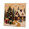 thumbnail image 2 of Christmas Wall Decor 12 X 12 Inch Pearl Diamond Art Kit Christmas Decorations for Home Winter Holiday Scene Canvas Wall Art Great Christmas Gift for Craft Lovers, 2 of 7