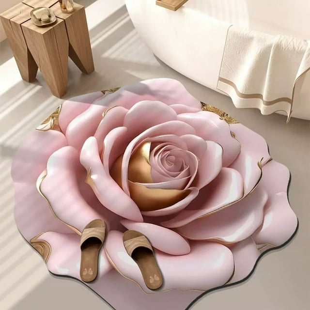 3D Flower Mats Irregular Carpets Light Washable And Decorative Carpets Suitable For Bedroom Living Room Bathroom And Camping Home Decoration. 40X40Cm Utility