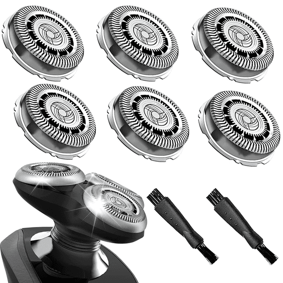 SH90 Electric Shaver Replacement Head Compatible with Philips 9000 Series Electric Shaving, 6 Pack, Whit S9531 S9721/84 S9511 S8950 S8980/12 S9311/21
