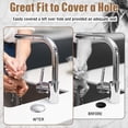 thumbnail image 4 of 2 Pcs 2 Inch Kitchen Sink Hole Cover Faucet Hole Cover Stainless Steel Kitchen Sink Tap Plate Stopper Blanking Metal Plug(Brushed Stainless Steel), 4 of 7