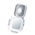 thumbnail image 3 of Makeup Fan Usb Handheld Fan Reversible Base Vertical Blowing 3 Wind Speeds Mini Desktop Rechargeable Folding Easy Storage Portable Fan For Travel Office, 3 of 6
