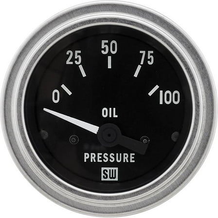 Stewart Warner 82305 Deluxe-Series Oil Pressure Gauge 2-1/16 in. (52 mm) Diamete