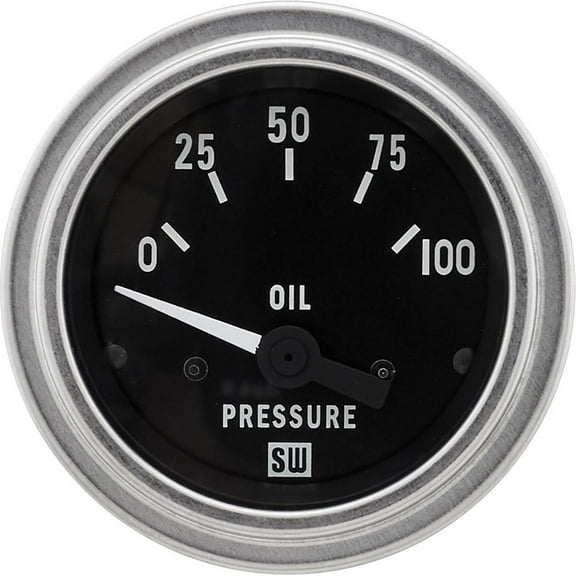 Stewart Warner 82305 Deluxe-Series Oil Pressure Gauge 2-1/16 in. (52 mm) Diamete