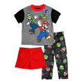 thumbnail image 1 of Super Mario Brothers Ensemble de Pyjama 3 Pcs pour Garçons, Taille 6 Gris/noir, 1 of 1