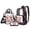 Black and Pink - Hummingbird Flower, variant on 3PCS Clear Backpack for Boys Girls, Cartoon Dinosaur Print See Through School Bag Heavy Duty Large Clear Backpack with Lunch Box and Pen Case, Girls Back to School Supplies