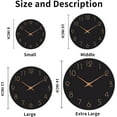thumbnail image 2 of Wall Clock Battery Operated 10 Inch Silent Non Ticking Simple Minimalist Style Decorative for Living Room Kitchen Home Office, Black, 2 of 9