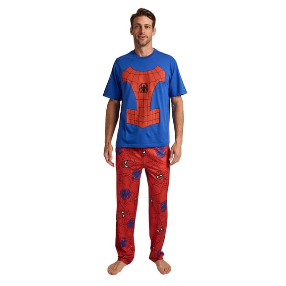 Spider-Man Classic Spidey Suit Men's 2-Pack Pajama Set-XS
