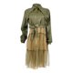 thumbnail image 4 of Abrigo para mujer, cuello en V, vestido de cuero ajustado, informal, cuello levantado, costura, mangas de color sólido, vestido, gabardina informal, chaqueta, Tops Fridja  po5217, 4 of 7