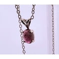 thumbnail image 6 of Natural 8x6mm Pink Bi-colored Tourmaline Cabochon Sterling Silver Necklace NT305, 6 of 9